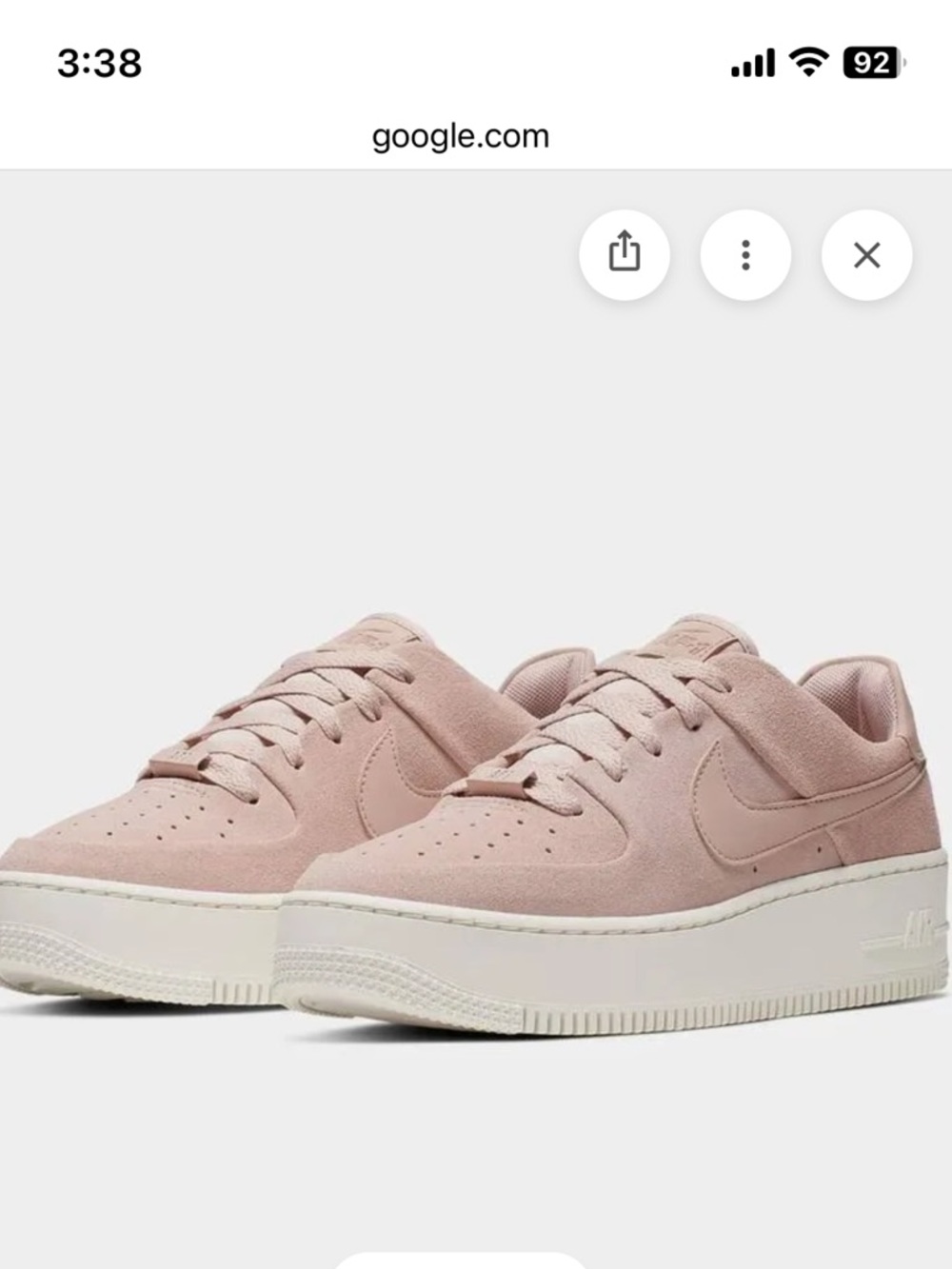 Nike Air Force 1 Sage Low Women's Blush Pink Suede Sneakers